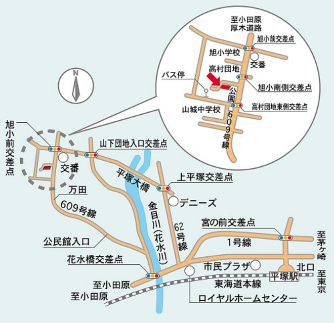 アビリティーズ・デイサービス湘南高村　周辺地図