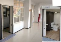 愛知県の中学校 保健室のユニバーサル化に多目的トイレの導入