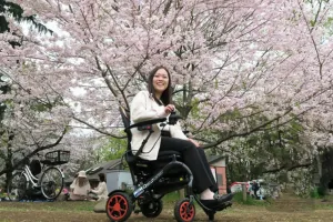 電動車いす“Ｑ５０Ｒカーボン”でお花見へ行きました！