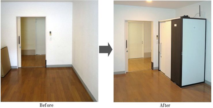 入居施設におけるトイレの無い居室への設置例