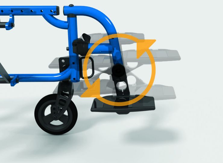 Zフィニティー(Z-finity ®)下腿長調節機構１　子供用手動車いす ジッピーエクスケイプ