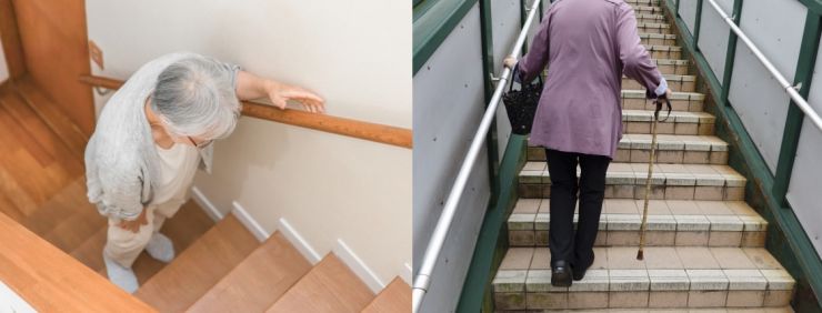 家庭内だけでなく、外出先でも階段の上り下りが辛い、心配だ　いす式階段昇降機